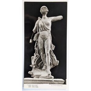 Olympia, Greece Ancient Greek Sculpture Nike of Paeonios Art 1960s RPPC Postcard